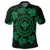 Hawaiian Map Kanaka Turtles Circle Style Green Polynesian Polo Shirt - Polynesian Pride