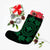 Hawaiian Map Kanaka Turtles Circle Style Green Polynesian Christmas Stocking - AH - Polynesian Pride