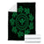 Hawaiian Map Kanaka Turtles Circle Style Green Polynesian Premium Blankets - AH - Polynesian Pride