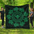 Hawaiian Map Kanaka Turtles Circle Style Green Polynesian Premium Quilts - AH Black - Polynesian Pride