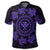 Hawaiian Map Kanaka Turtles Circle Style Purple Polynesian Polo Shirt - Polynesian Pride