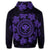 Hawaiian Map Kanaka Turtles Circle Style Purple Polynesian Zip Hoodie - Polynesian Pride