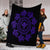 Hawaiian Map Kanaka Turtles Circle Style Purple Polynesian Premium Blankets - AH - Polynesian Pride