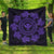 Hawaiian Map Kanaka Turtles Circle Style Purple Polynesian Premium Quilts - AH Black - Polynesian Pride