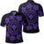 Hawaiian Map Kanaka Turtles Circle Style Purple Polynesian Polo Shirt Unisex Black - Polynesian Pride