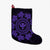 Hawaiian Map Kanaka Turtles Circle Style Purple Polynesian Christmas Stocking - AH Christmas Stocking 26 X 42 cm Black - Polynesian Pride