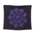 Hawaiian Map Kanaka Turtles Circle Style Purple Polynesian Tapestry - AH Wall Tapestry Black - Polynesian Pride