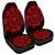 Hawaiian Map Kanaka Turtles Circle Style Red Polynesian Car Seat Covers - AH Universal Fit Black - Polynesian Pride