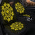 Hawaiian Map Kanaka Turtles Circle Style Yellow Polynesian Car Seat Covers - AH - Polynesian Pride