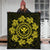 Hawaiian Map Kanaka Turtles Circle Style Yellow Polynesian Premium Quilts - AH - Polynesian Pride