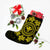 Hawaiian Map Kanaka Turtles Circle Style Yellow Polynesian Christmas Stocking - AH - Polynesian Pride