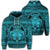 Hawaiian Map Madame Pele Kanaka Plumeria Polynesian Zip Hoodie Blue Unisex Art - Polynesian Pride