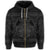 Hawaiian Map Madame Pele Kanaka Plumeria Polynesian Zip Hoodie Gray - Polynesian Pride