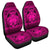 Hawaiian Map Madame Pele Kanaka Plumeria Polynesian Car Seat Covers Pink AH Universal Fit Black - Polynesian Pride