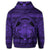 Hawaiian Map Madame Pele Kanaka Plumeria Polynesian Zip Hoodie Purple - Polynesian Pride