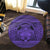 Hawaiian Map Madame Pele Kanaka Plumeria Polynesian Round Carpet Purple AH - Polynesian Pride