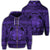 Hawaiian Map Madame Pele Kanaka Plumeria Polynesian Zip Hoodie Purple Unisex Art - Polynesian Pride