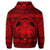Hawaiian Map Madame Pele Kanaka Plumeria Polynesian Zip Hoodie Red - Polynesian Pride