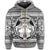 Hawaiian Map Madame Pele Kanaka Plumeria Polynesian Zip Hoodie White - Polynesian Pride
