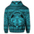 Hawaiian Map Madame Pele Mauna Kea Plumeria Polynesian Zip Hoodie Blue - Polynesian Pride