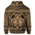 Hawaiian Map Madame Pele Mauna Kea Plumeria Polynesian Zip Hoodie Gold - Polynesian Pride