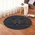 Hawaiian Map Madame Pele Mauna Kea Plumeria Polynesian Round Carpet Gray AH - Polynesian Pride