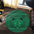 Hawaiian Map Madame Pele Mauna Kea Plumeria Polynesian Round Carpet Green AH - Polynesian Pride