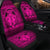 Hawaiian Map Madame Pele Mauna Kea Plumeria Polynesian Car Seat Covers Pink AH - Polynesian Pride