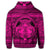 Hawaiian Map Madame Pele Mauna Kea Plumeria Polynesian Zip Hoodie Pink - Polynesian Pride