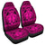 Hawaiian Map Madame Pele Mauna Kea Plumeria Polynesian Car Seat Covers Pink AH Universal Fit Black - Polynesian Pride