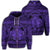 Hawaiian Map Madame Pele Mauna Kea Plumeria Polynesian Zip Hoodie Purple Unisex Art - Polynesian Pride