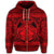 Hawaiian Map Madame Pele Mauna Kea Plumeria Polynesian Zip Hoodie Red - Polynesian Pride