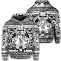 Hawaiian Map Madame Pele Mauna Kea Plumeria Polynesian Zip Hoodie White Unisex Art - Polynesian Pride