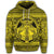 Hawaiian Map Madame Pele Mauna Kea Plumeria Polynesian Zip Hoodie Yellow - Polynesian Pride