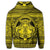 Hawaiian Map Madame Pele Mauna Kea Plumeria Polynesian Zip Hoodie Yellow - Polynesian Pride