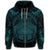 Hawaiian Map Madame Pele Polynesian Zip Hoodie Blue - Polynesian Pride