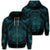 Hawaiian Map Madame Pele Polynesian Zip Hoodie Blue Unisex Art - Polynesian Pride