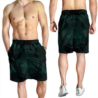 Hawaiian Map Madame Pele Polynesian Men's Shorts Dark Green AH - Polynesian Pride