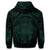 Hawaiian Map Madame Pele Polynesian Zip Hoodie Dark Green - Polynesian Pride