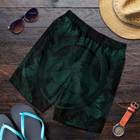 Hawaiian Map Madame Pele Polynesian Men's Shorts Dark Green AH Art - Polynesian Pride