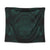 Hawaiian Map Madame Pele Polynesian Tapestry Dark Green AH Wall Tapestry Black - Polynesian Pride