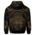 Hawaiian Map Madame Pele Polynesian Zip Hoodie Gold - Polynesian Pride