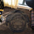 Hawaiian Map Madame Pele Polynesian Round Carpet Gold AH - Polynesian Pride