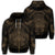 Hawaiian Map Madame Pele Polynesian Zip Hoodie Gold Unisex Art - Polynesian Pride