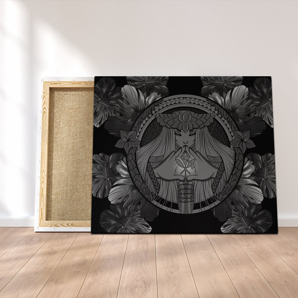Hawaiian Map Madame Pele Polynesian Canvas Gray AH Canvas Poly-cotton - Polynesian Pride