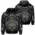 Hawaiian Map Madame Pele Polynesian Zip Hoodie Gray Unisex Art - Polynesian Pride