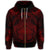 Hawaiian Map Madame Pele Polynesian Zip Hoodie Red - Polynesian Pride