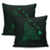 Hawaiian Map Manta Ray Green Polynesian Pillow Covers - AH - Polynesian Pride