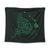 Hawaiian Map Manta Ray Green Polynesian Tapestry - AH Wall Tapestry Black - Polynesian Pride