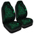 Hawaiian Map Manta Ray Green Polynesian Car Seat Covers - AH Universal Fit Black - Polynesian Pride